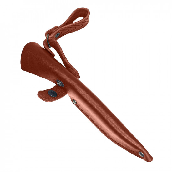 Ножны для ножа с длинной клинка 12 см европейского типа кожаные цвет коньяк