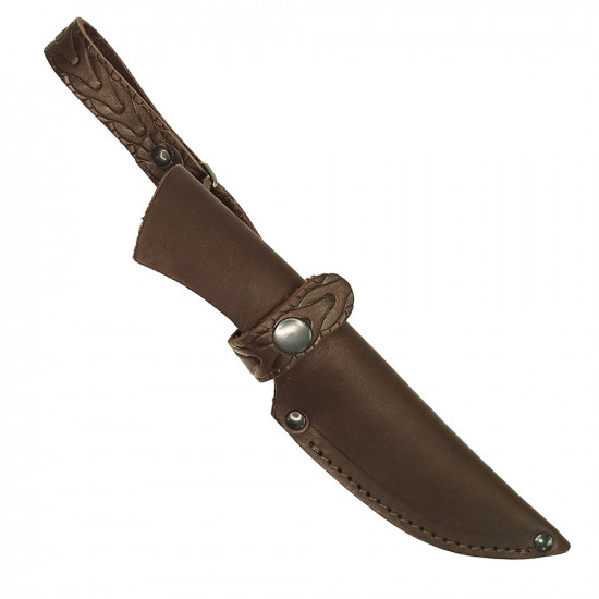 Ножны для ножа с длинной клинка 12 см европейского типа кожаные цвет шоколад