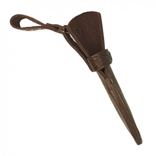 Ножны для ножа с длинной клинка 12 см европейского типа кожаные цвет шоколад