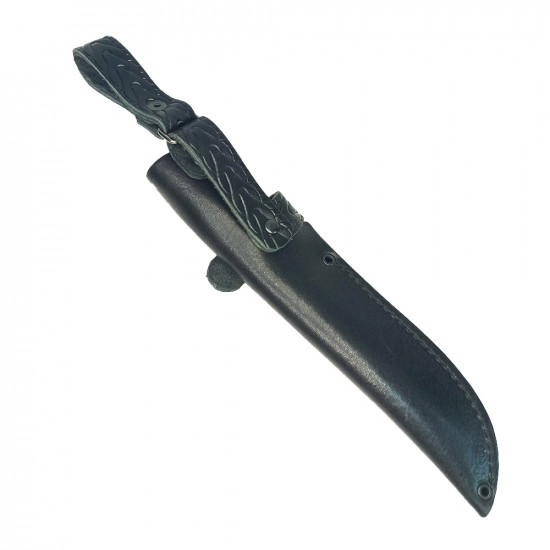 Ножны для ножа с длинной клинка 14 см европейского типа кожаные цвет черный