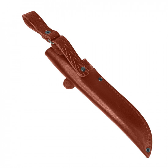 Ножны для ножа с длинной клинка 14 см европейского типа кожаные цвет коньяк