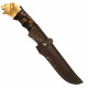 Ножны для ножа с длинной клинка 14 см европейского типа кожаные цвет шоколад