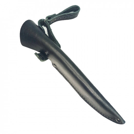 Ножны для ножа с длинной клинка 16 см европейского типа кожаные цвет черный