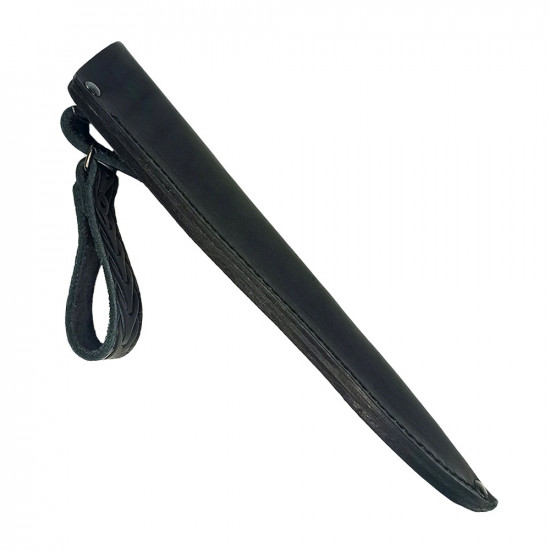 Ножны для ножа с длинной клинка 16 см финского типа кожаные цвет черный