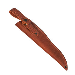 Ножны для ножа с длинной клинка 16 см финского типа кожаные цвет коньяк