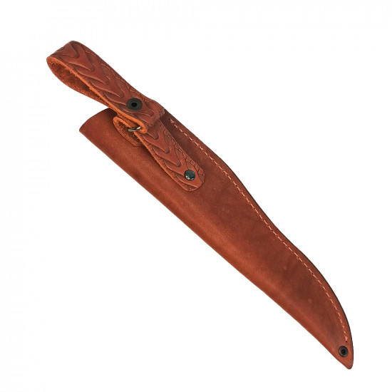 Ножны для ножа с длинной клинка 16 см финского типа кожаные цвет коньяк