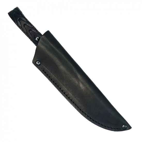 Ножны для ножа с длинной клинка 12 см погружные кожаные цвет черный