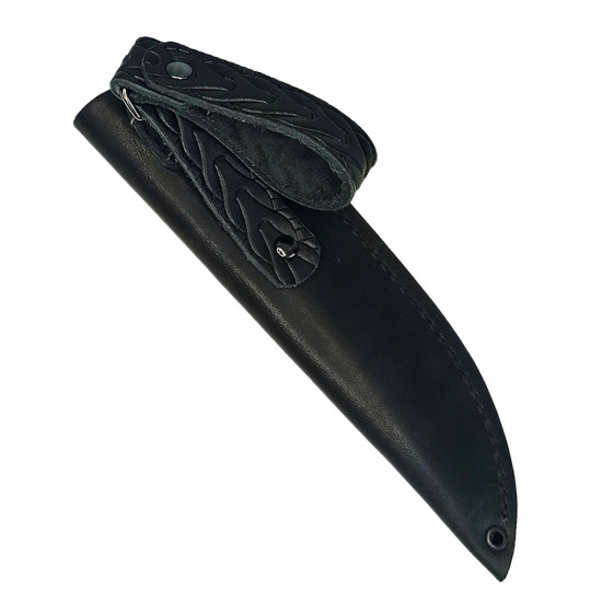 Ножны для ножа с длинной клинка 12 см погружные кожаные цвет черный
