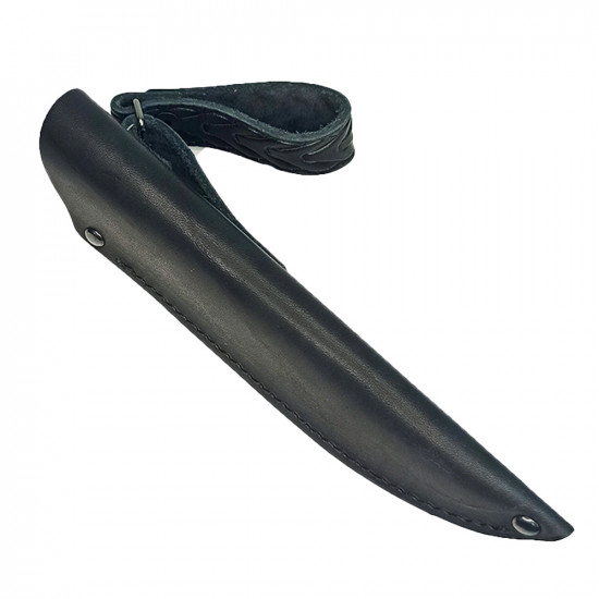Ножны для ножа с длинной клинка 12 см погружные кожаные цвет черный