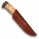 Ножны для ножа с длинной клинка 12 см погружные кожаные цвет коньяк