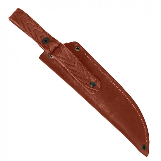 Ножны для ножа с длинной клинка 12 см погружные кожаные цвет коньяк