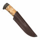 Ножны для ножа с длинной клинка 12 см погружные кожаные цвет шоколад