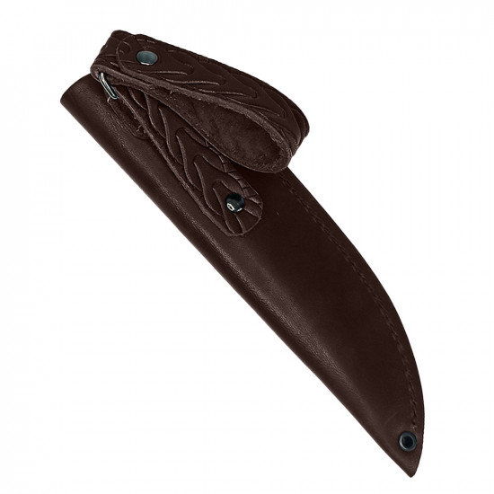 Ножны для ножа с длинной клинка 12 см погружные кожаные цвет шоколад