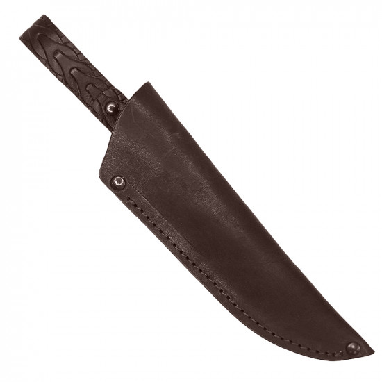 Ножны для ножа с длинной клинка 12 см погружные кожаные цвет шоколад