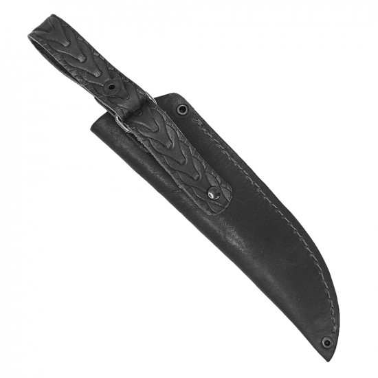 Ножны для ножа с длинной клинка 16 см погружные кожаные цвет черный