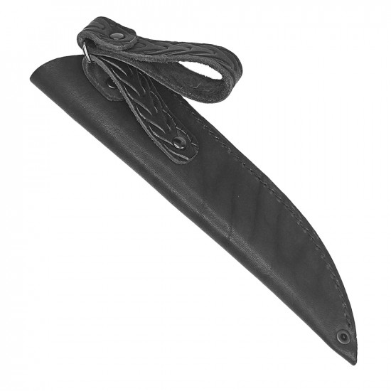 Ножны для ножа с длинной клинка 16 см погружные кожаные цвет черный