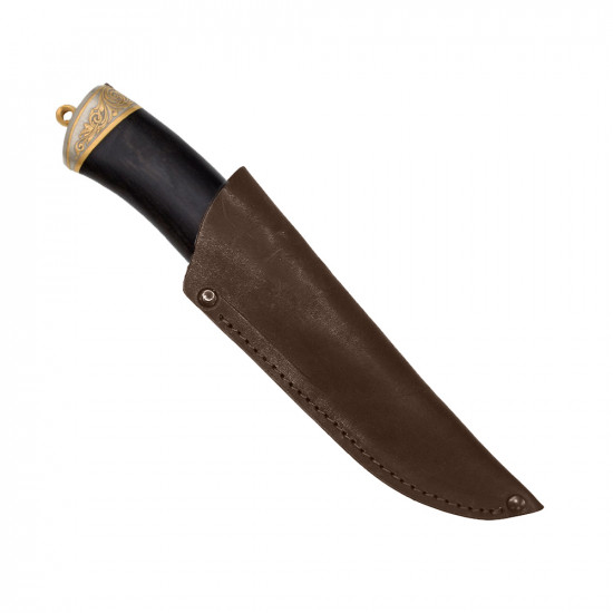 Ножны для ножа с длинной клинка 16 см погружные кожаные цвет шоколад