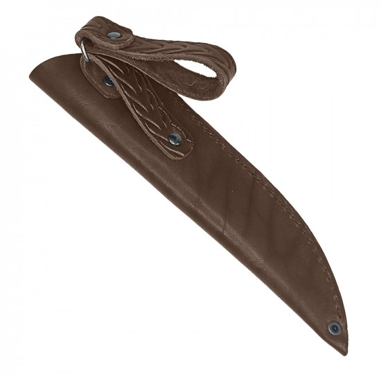 Ножны для ножа с длинной клинка 16 см погружные кожаные цвет шоколад