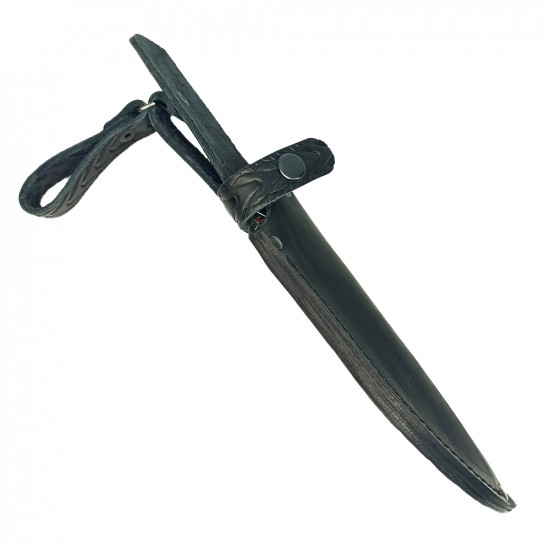 Ножны для ножа с длинной клинка 16 см традиционные кожаные цвет черный