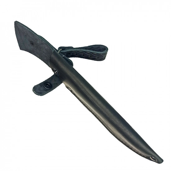 Ножны для ножа с длинной клинка 16 см традиционные кожаные цвет черный