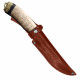Ножны для ножа с длинной клинка 16 см традиционные кожаные цвет коньяк