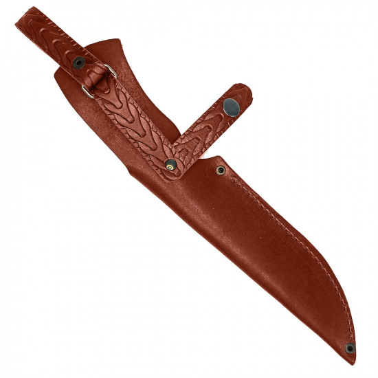 Ножны для ножа с длинной клинка 16 см традиционные кожаные цвет коньяк