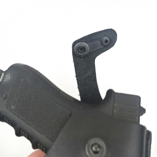 Кобура поясная со скобой для пистолета Glock17, черная