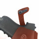 Кобура поясная со скобой для пистолета Glock17, цвет коньяк