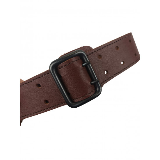 Ремень кожаный фигурный цвет коньяк 150 см