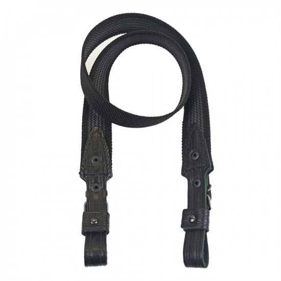 Ремень оружейный синтетический противоскользящий двухточечный текстильный черный