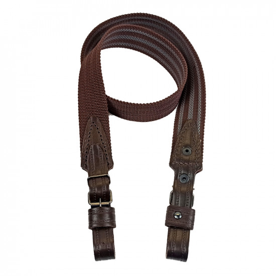 Ремень оружейный синтетический противоскользящий двухточечный текстильный коричневый