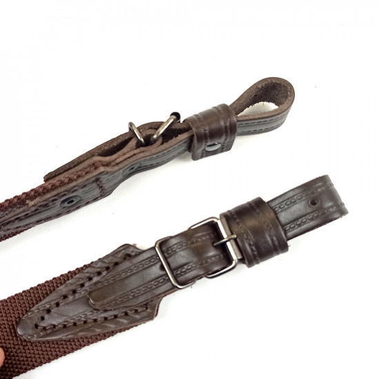 Ремень оружейный синтетический противоскользящий двухточечный текстильный коричневый
