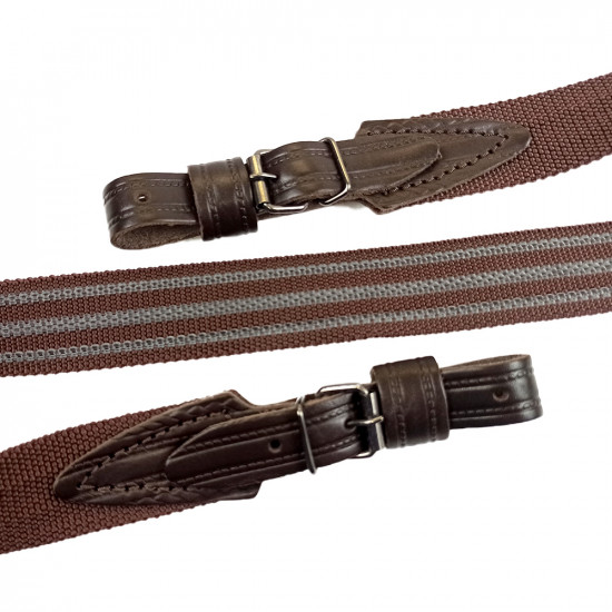 Ремень оружейный синтетический противоскользящий двухточечный текстильный коричневый