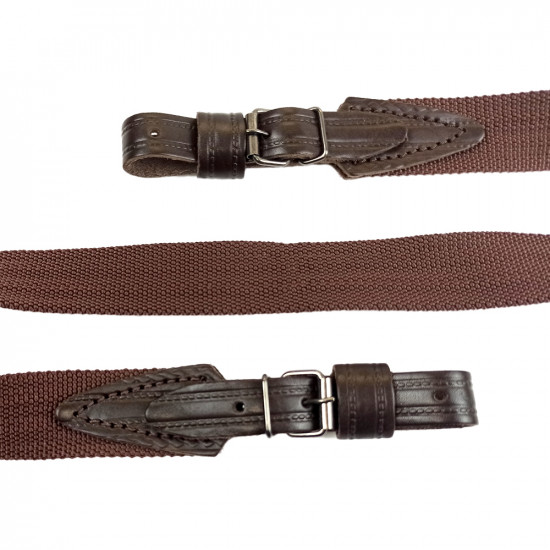 Ремень оружейный синтетический противоскользящий двухточечный текстильный коричневый