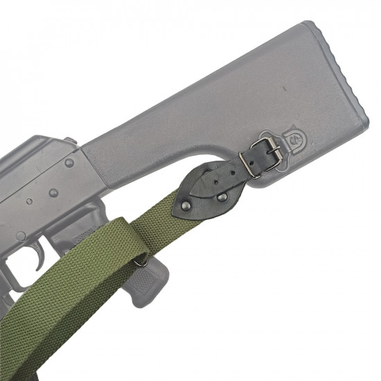 Ремень оружейный регулируемый тактический двухточечный текстильный черный