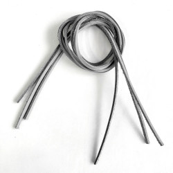 Шнур из натуральной кожи плоский светло-серый для рукоделия 5х3мм 1,05 метра 3 шт