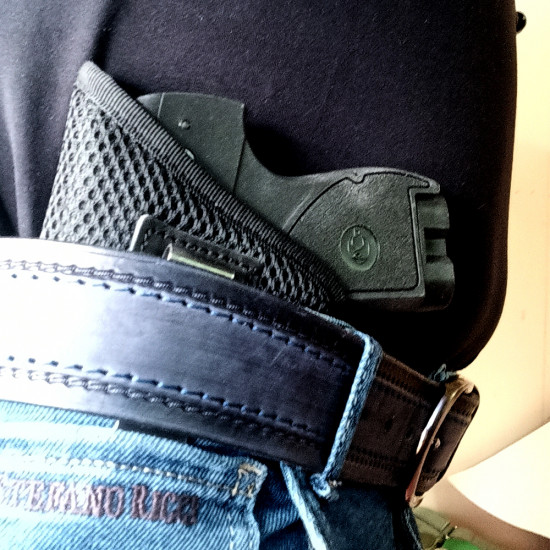 Универсальная кобура скрытого ношения для аэрозольного пистолета со скобой под левую руку