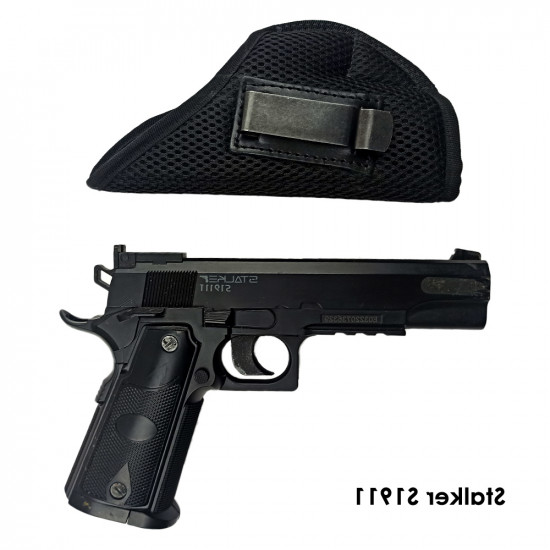 Универсальная кобура скрытого ношения для пистолета со скобой под левую руку