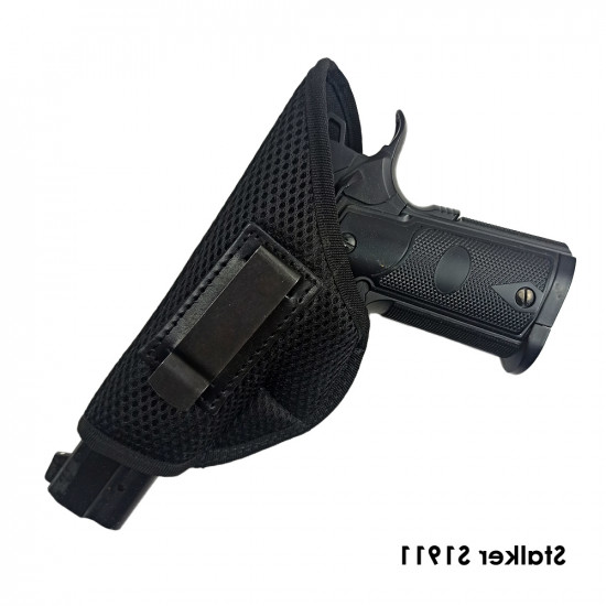 Универсальная кобура скрытого ношения для пистолета со скобой под левую руку