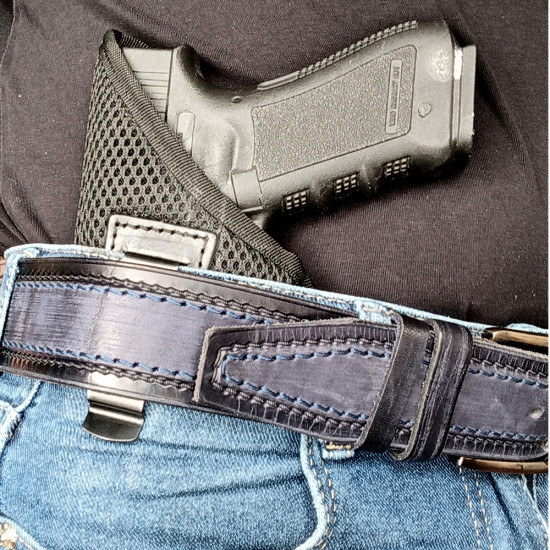 Универсальная кобура скрытого ношения для пистолета со скобой под левую руку