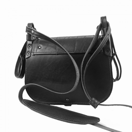 Ягдташ охотничий натуральная кожа средний цвет черный