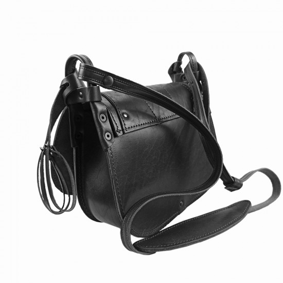 Ягдташ охотничий натуральная кожа средний цвет черный