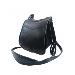 Ягдташ охотничий натуральная кожа малый цвет черный