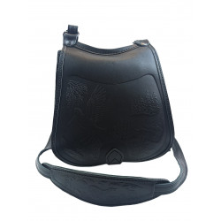 Ягдташ охотничий натуральная кожа малый цвет черный