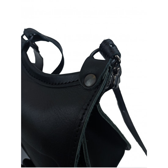 Ягдташ охотничий натуральная кожа малый цвет черный