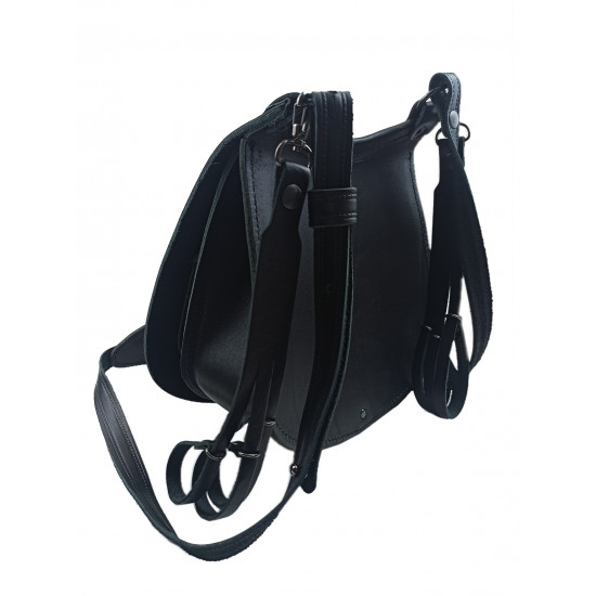 Ягдташ охотничий натуральная кожа малый цвет черный