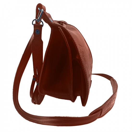 Ягдташ охотничий натуральная кожа малый цвет коньяк