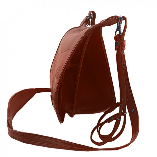 Ягдташ охотничий натуральная кожа малый цвет коньяк