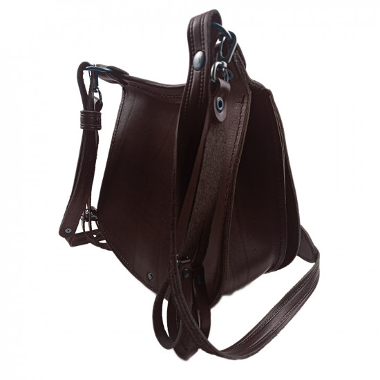 Ягдташ охотничий натуральная кожа малый цвет шоколад