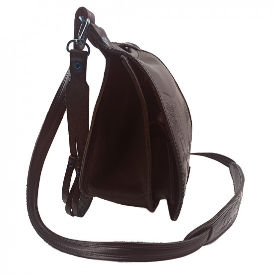 Ягдташ охотничий натуральная кожа малый цвет шоколад